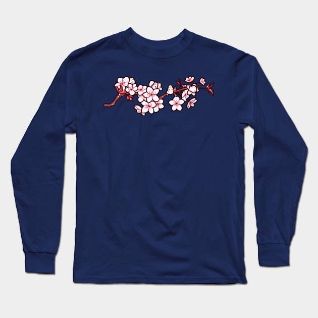 Cherry Blossom Bunnies Long Sleeve T-Shirt by veraphina